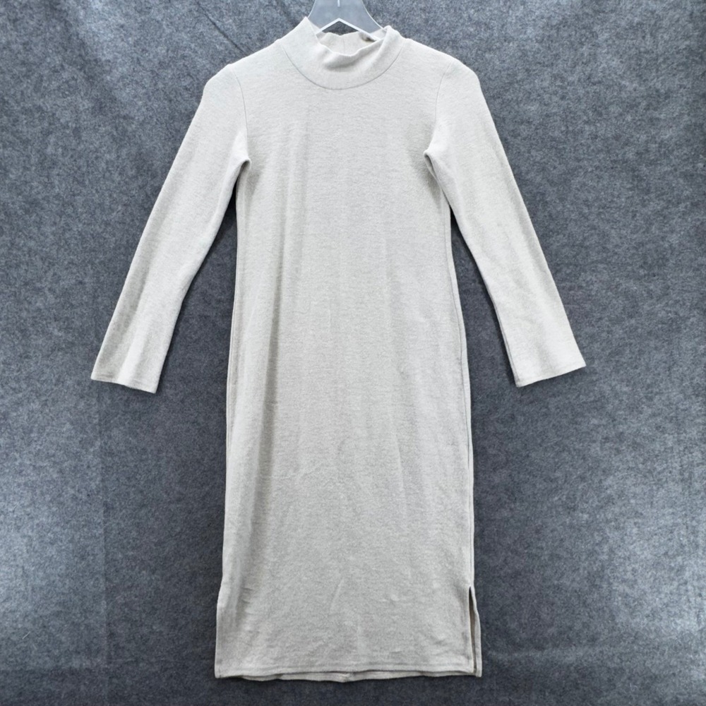 Amour Vert Womens Heathered Oat Midi Sweater Dress Size‎ XS Organic Sustainable - Picture 6 of 12